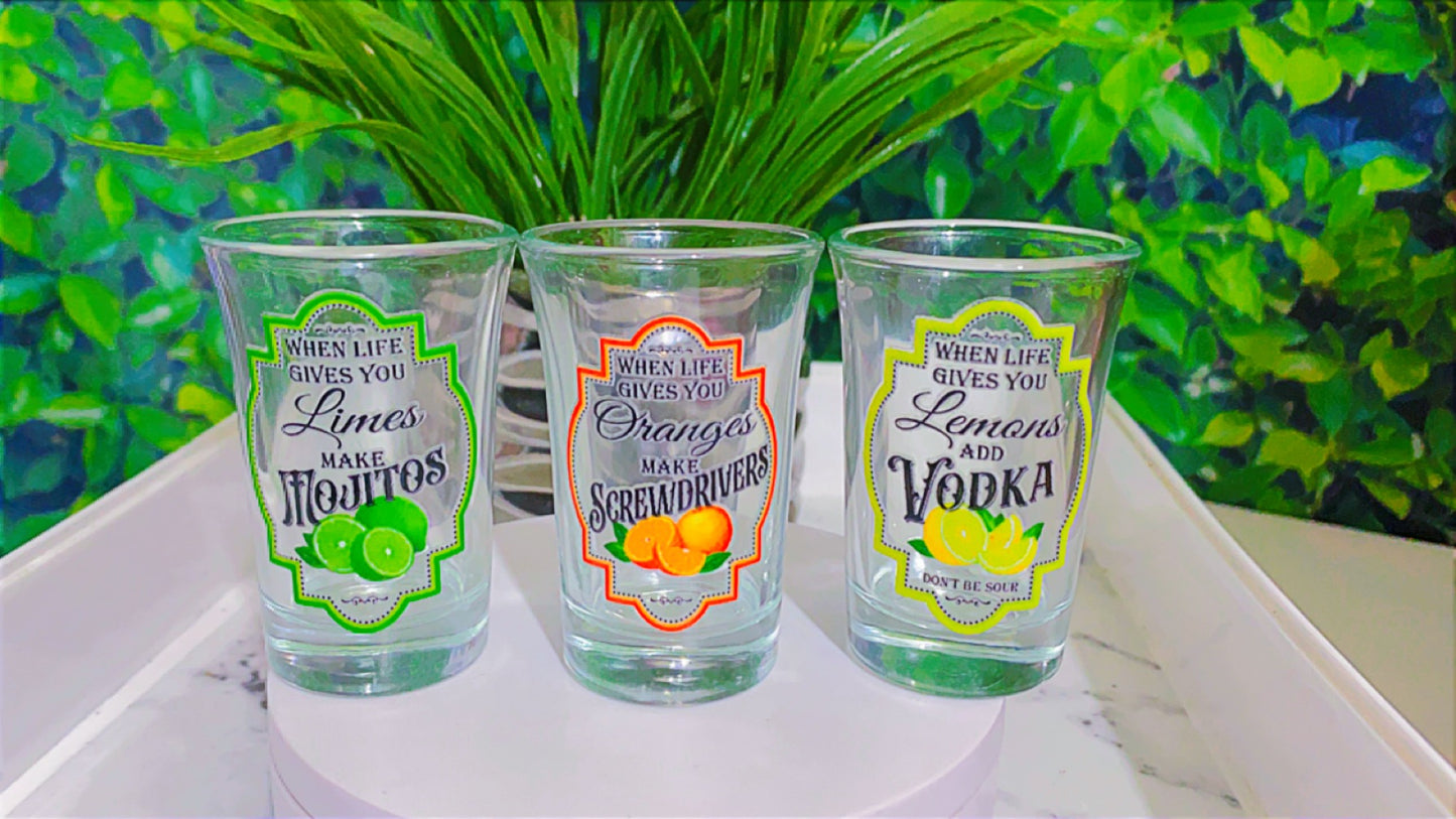 When life gives you….Shot glass set