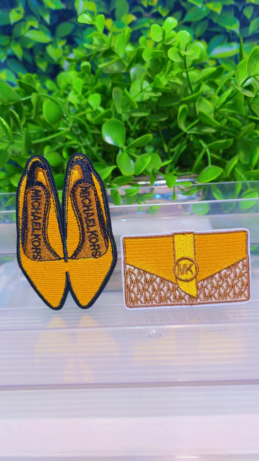 Lux bag and shoe iron on patch set