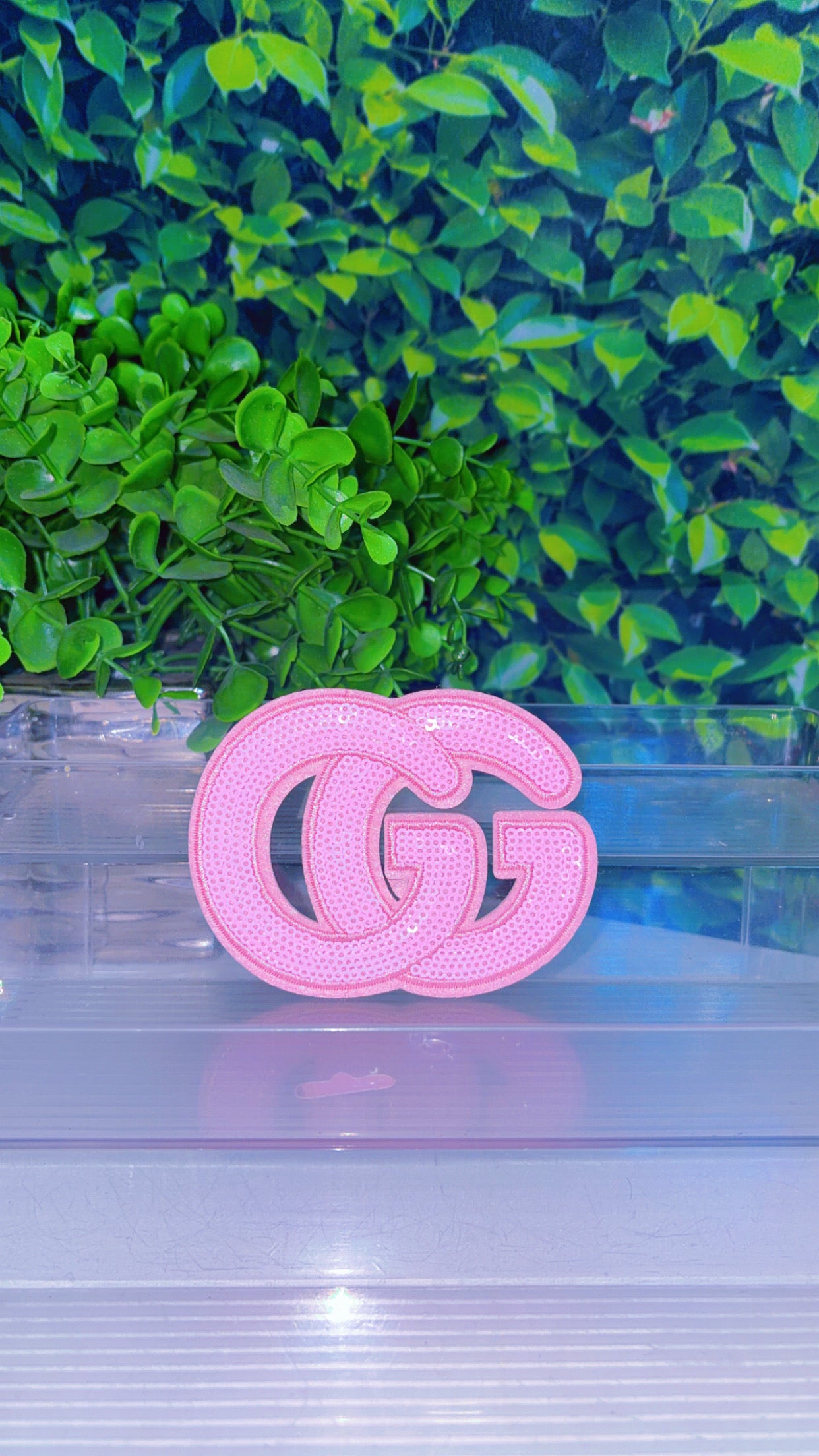 G sequin iron on patch (4 color options)