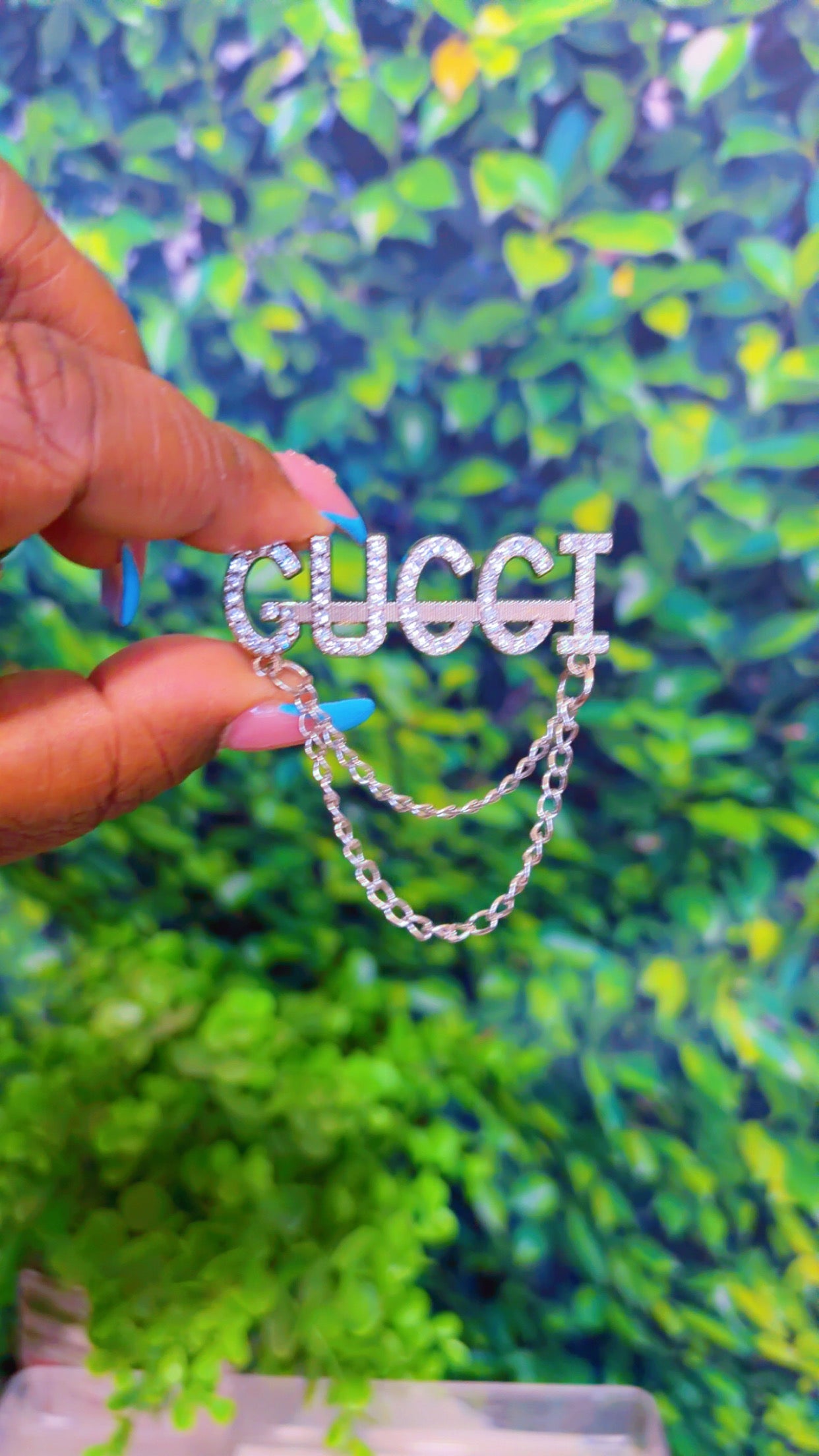Gold or silver chain bling charm