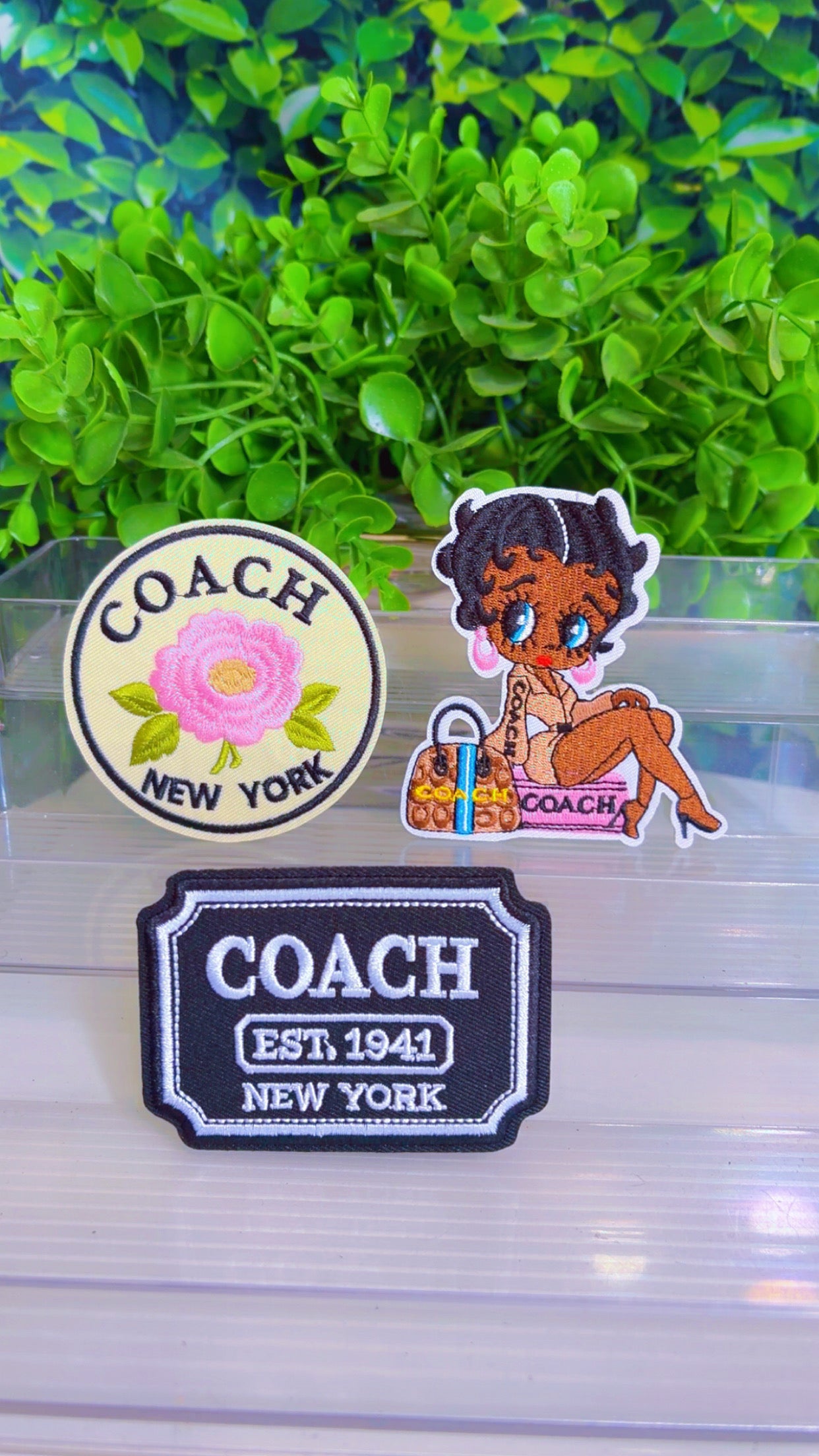 Inspired iron on patch set