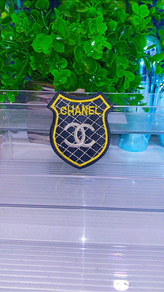 Black & Gold iron on patch