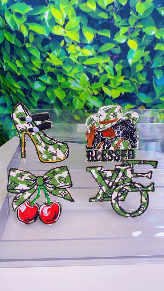 Blessed Camo iron on patch set