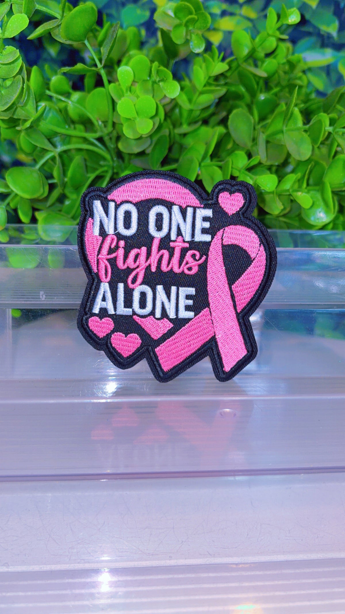 Breast cancer iron on patch
