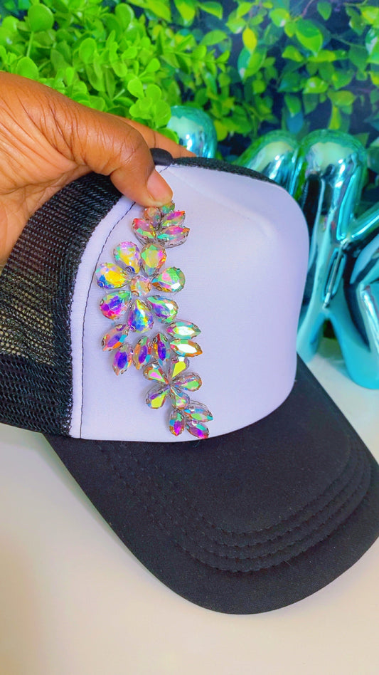 Iridescent blossom jewel appliqué (hat not included)