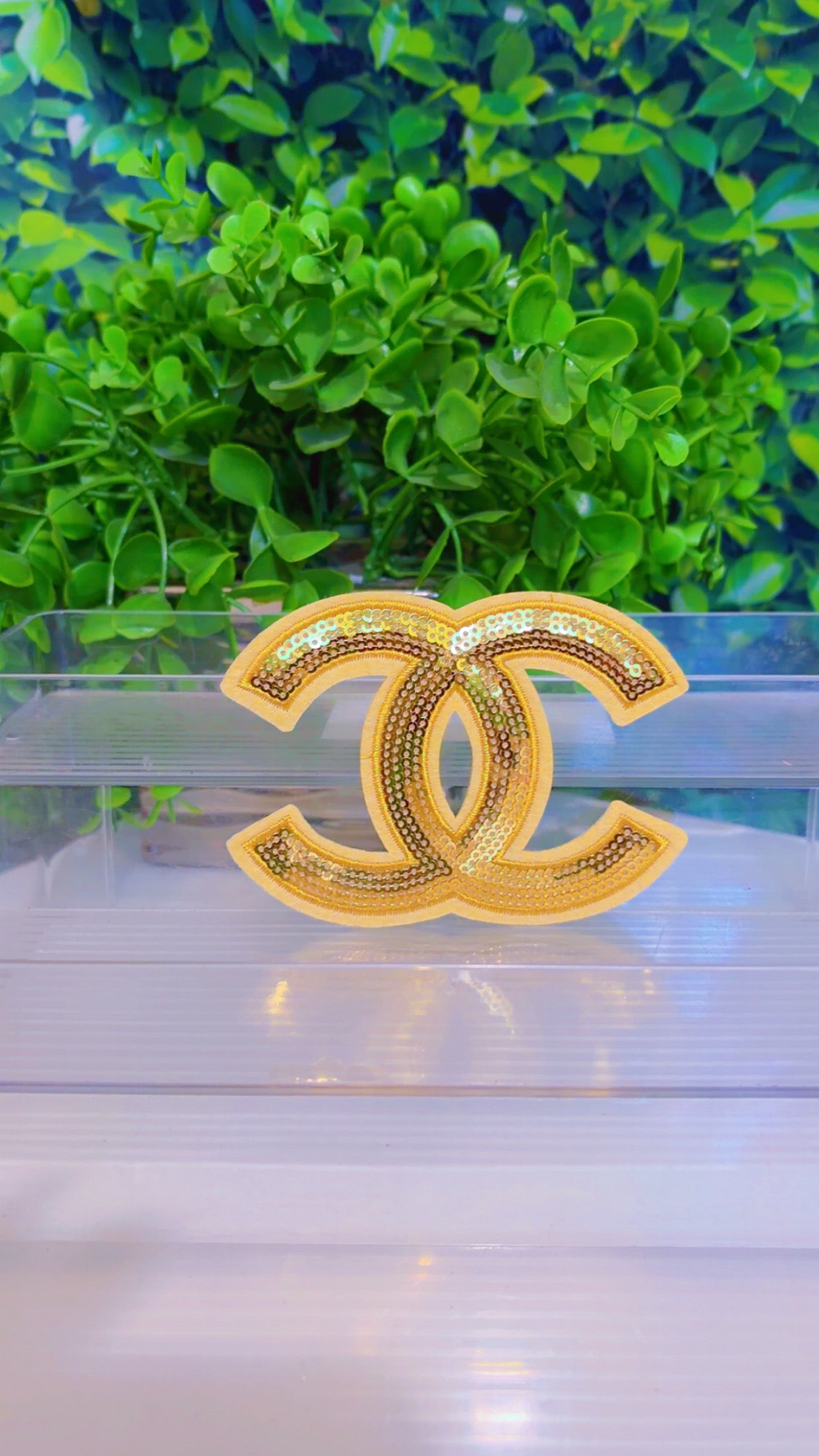 C sequin iron on patch (7 color options)