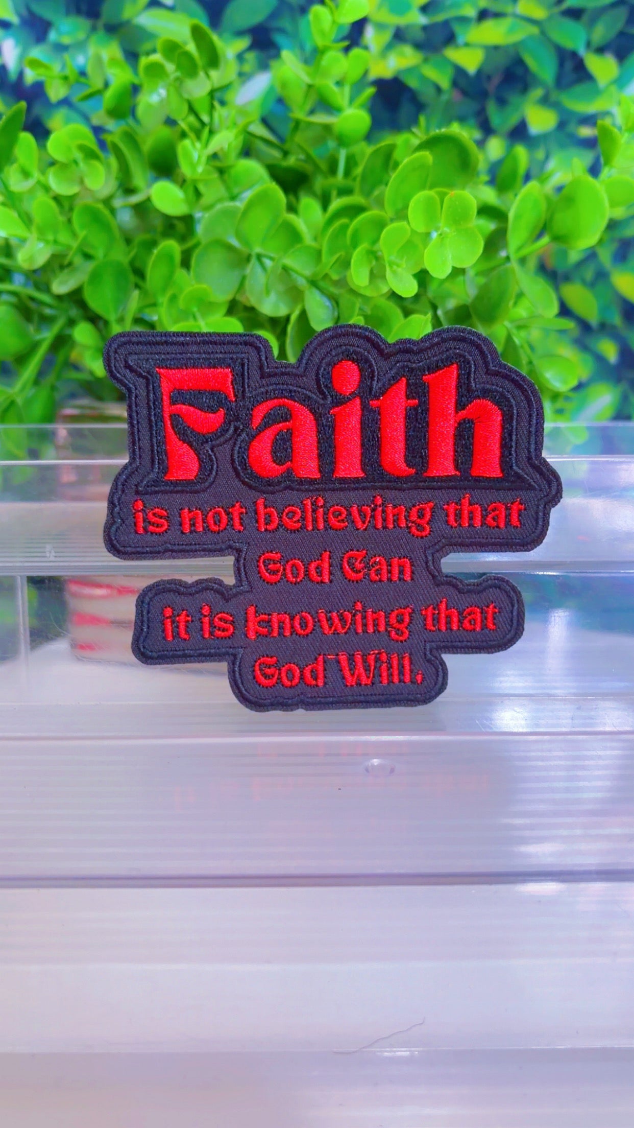 Christian iron on patch