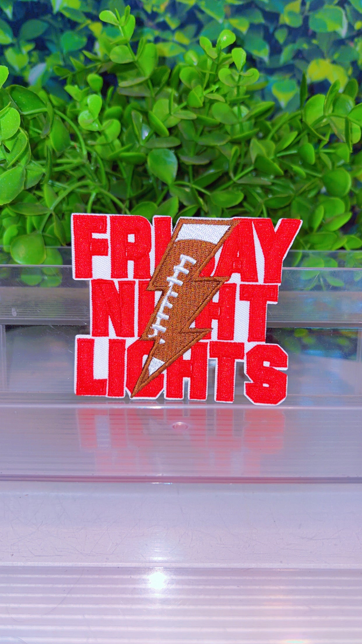 Friday night lights sports iron on patch