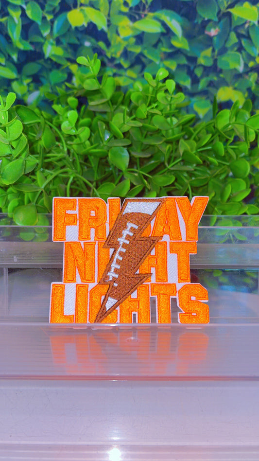 Friday night lights sports iron on patch
