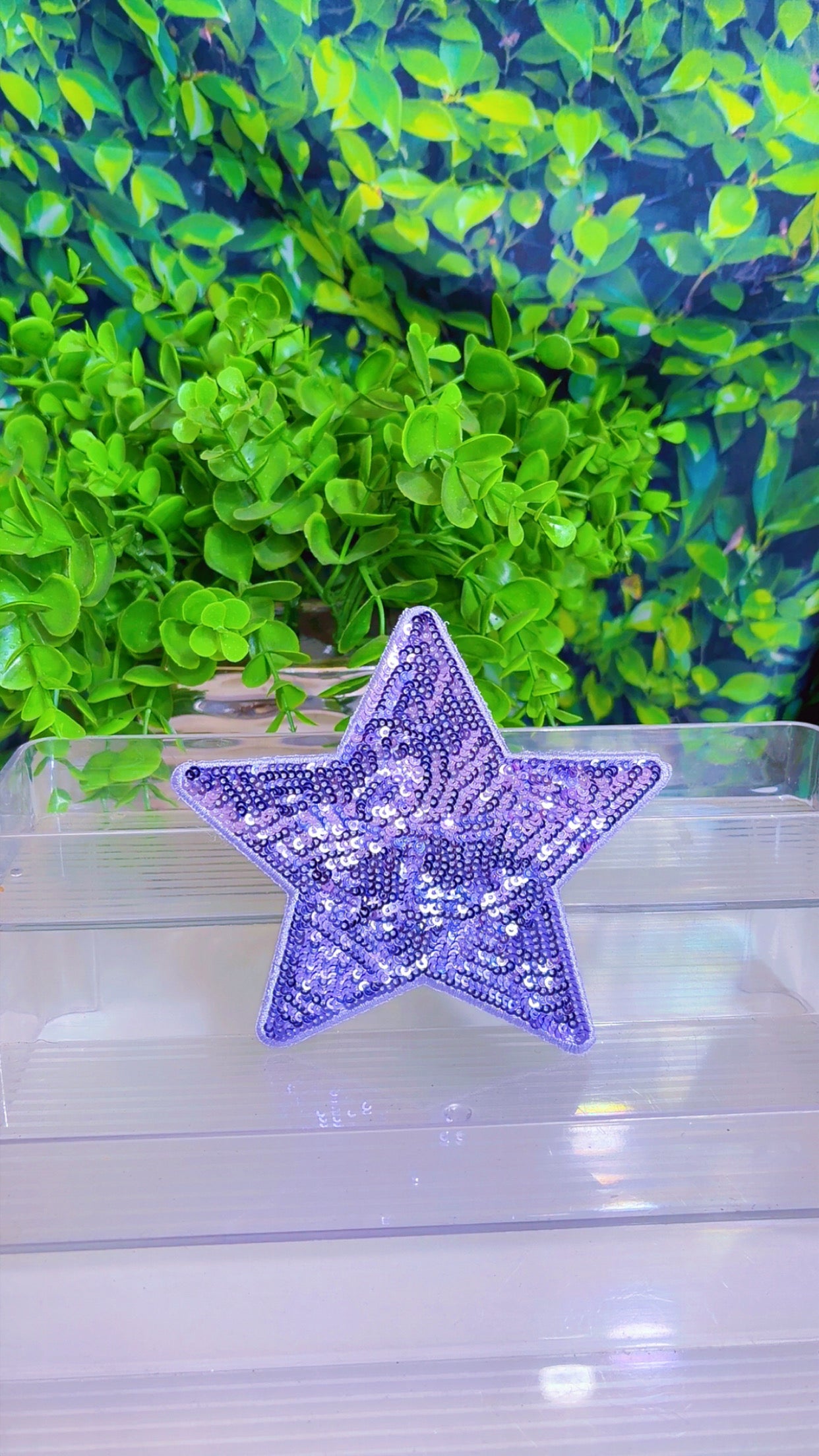 Sequin star iron on patch (8 color options)