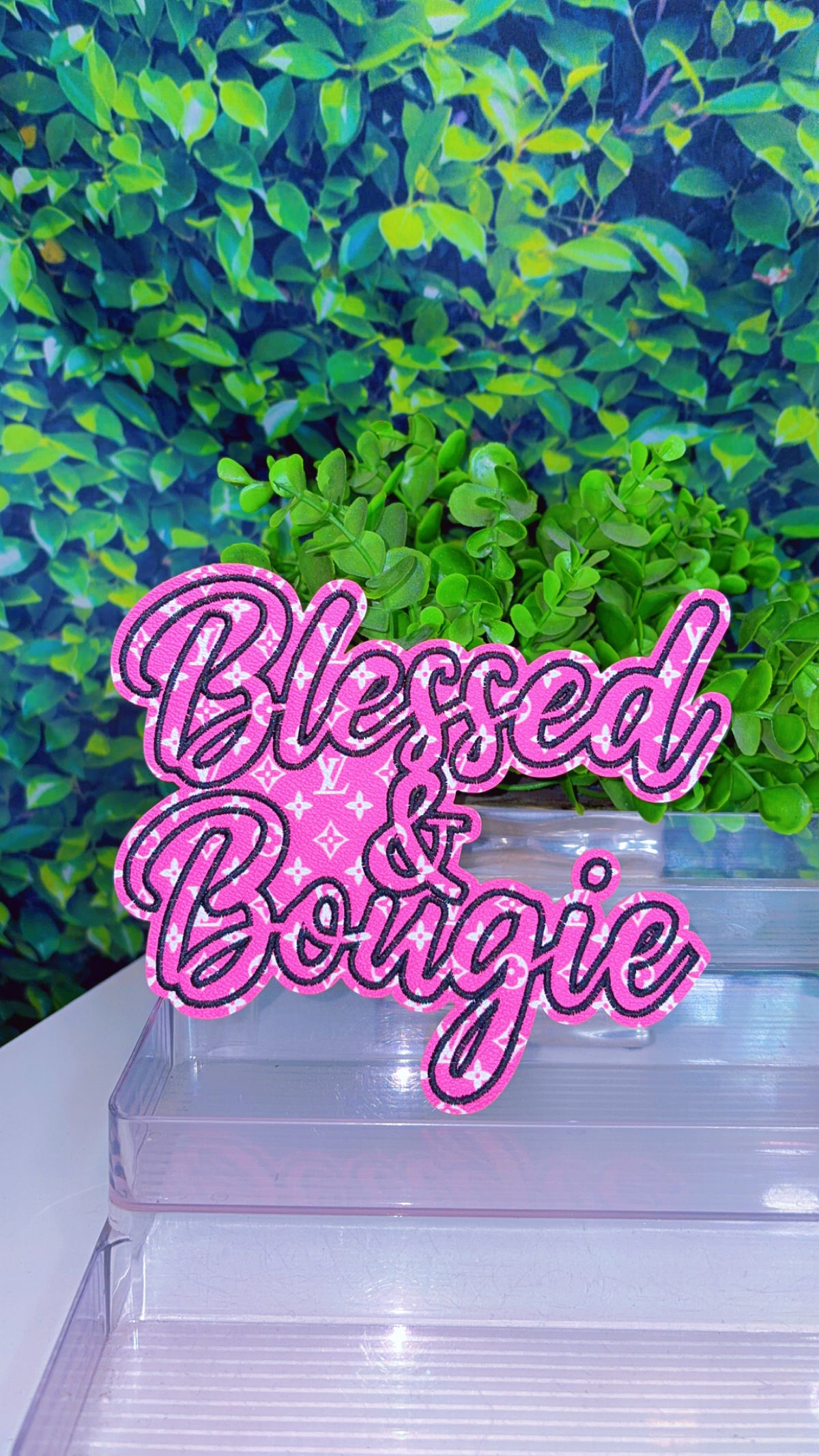 Blessed & bougie big iron on patch