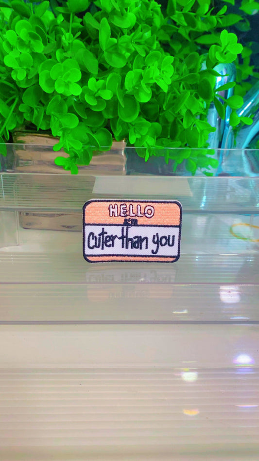 Cuter than you iron on patch