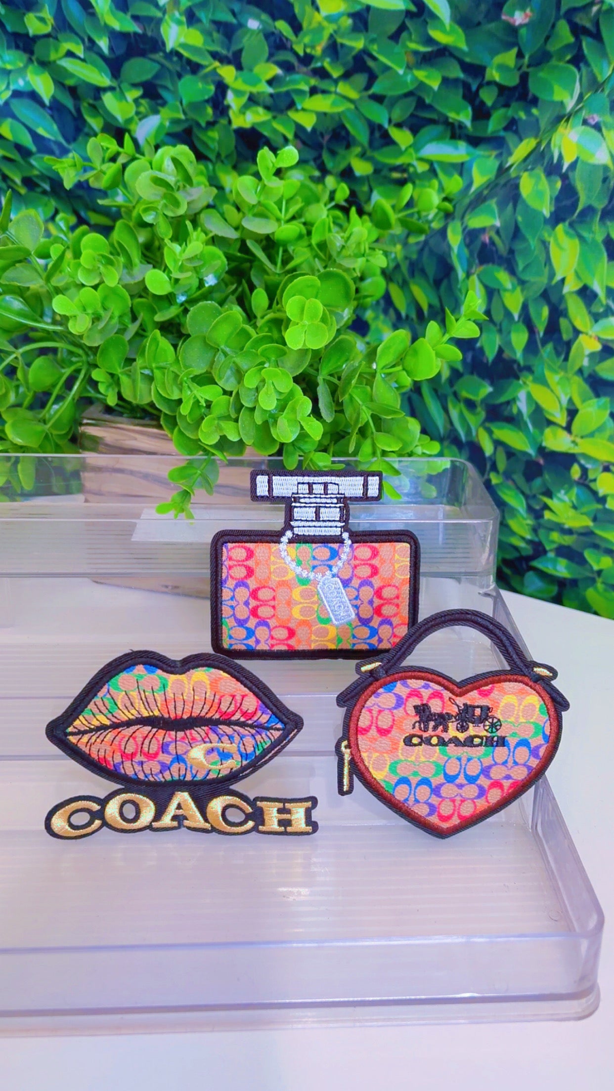 Colorful iron on patch set