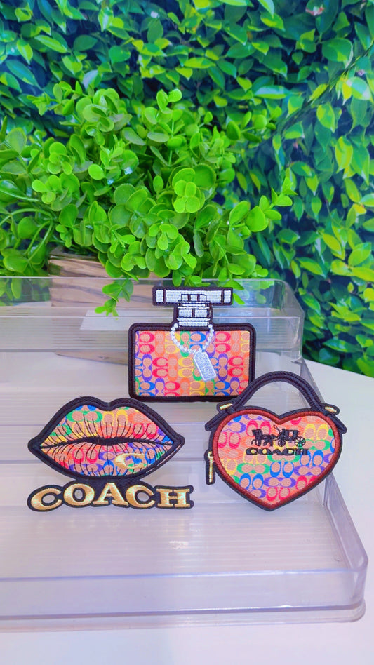 Colorful iron on patch set