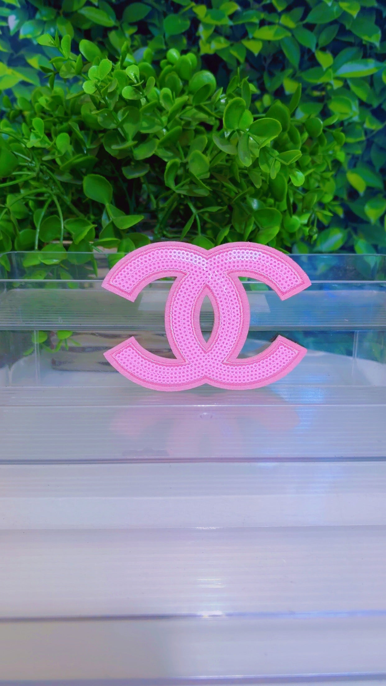 C sequin iron on patch (7 color options)