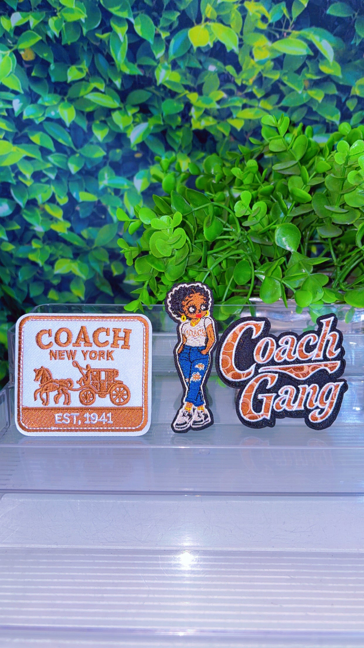 Inspired iron on patch set