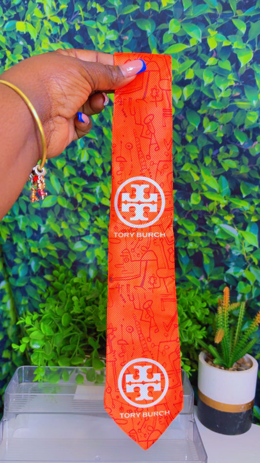 Lux orange tie