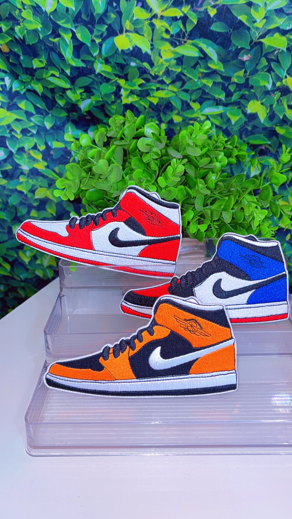Sneaker trio iron on big patch