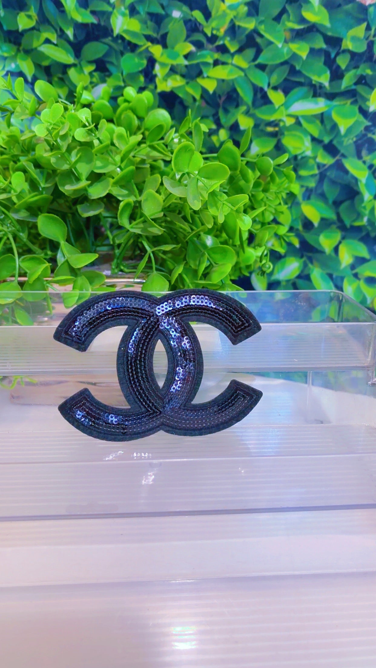 C sequin iron on patch (7 color options)