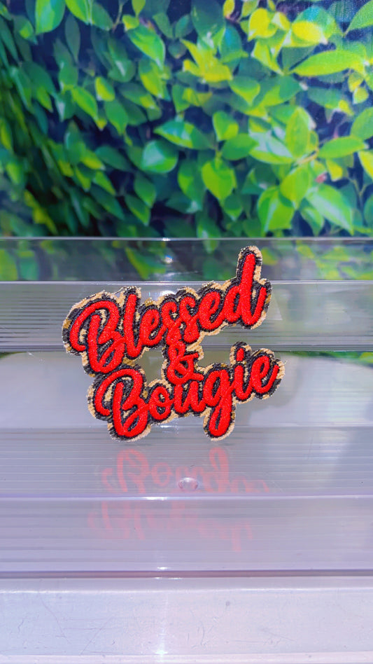Blessed & Bougie iron on patch