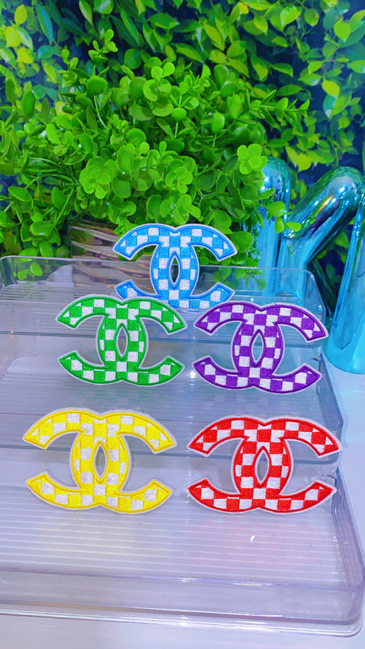 Multi color iron on patch set of 5