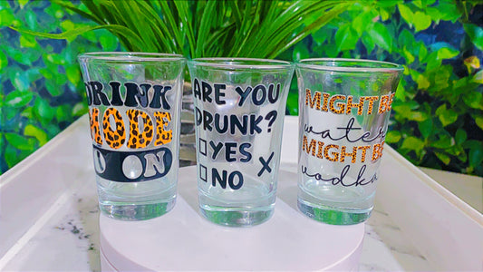 Drink mode on shot glass set