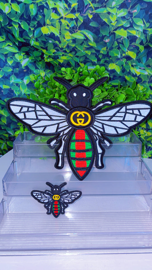 Bee iron on patch set