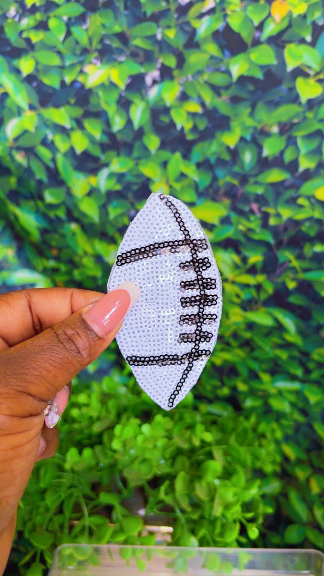Sequin football iron on my patch🏈 (6 color options)