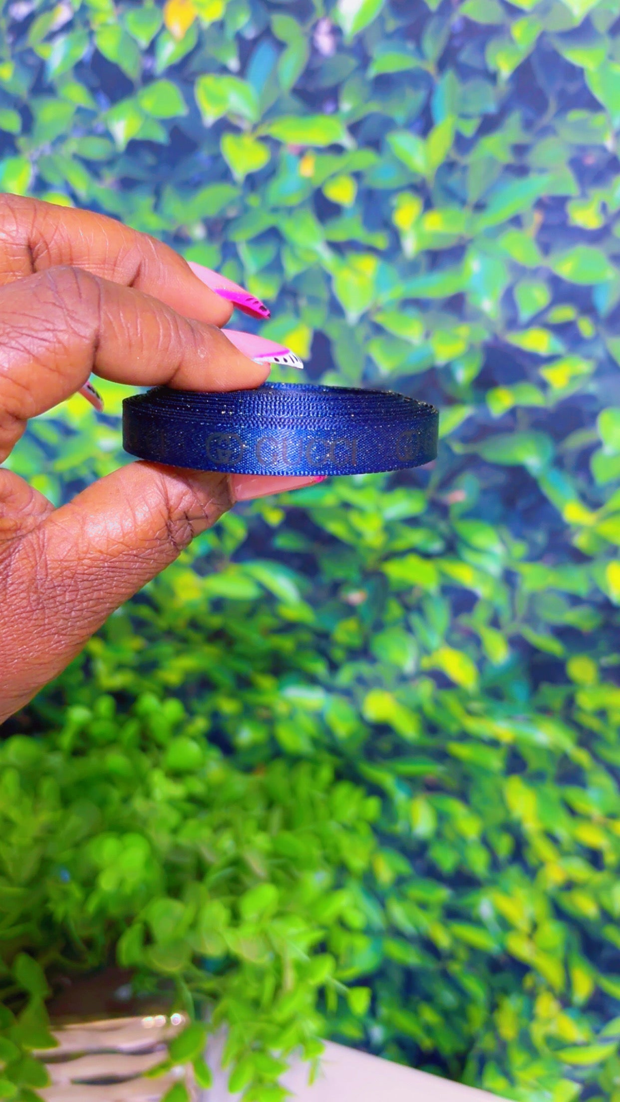 1 yard Glitter lux ribbon (4 color options)