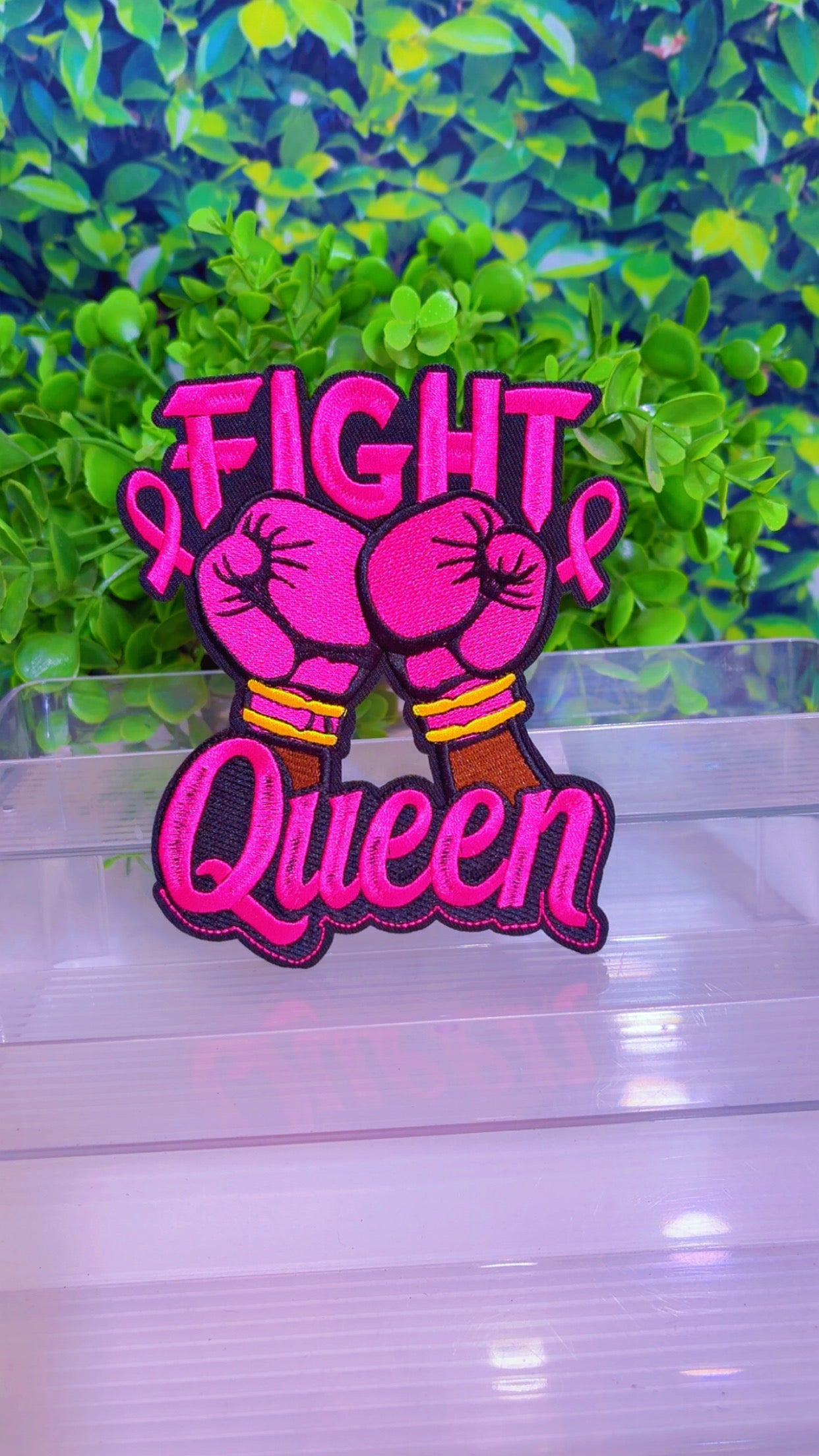 Fight Queen iron on patch medium, large and small