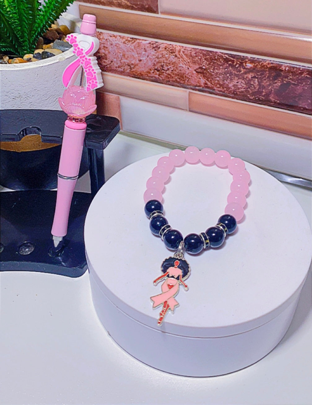 Breast Cancer Pen/bracelet set