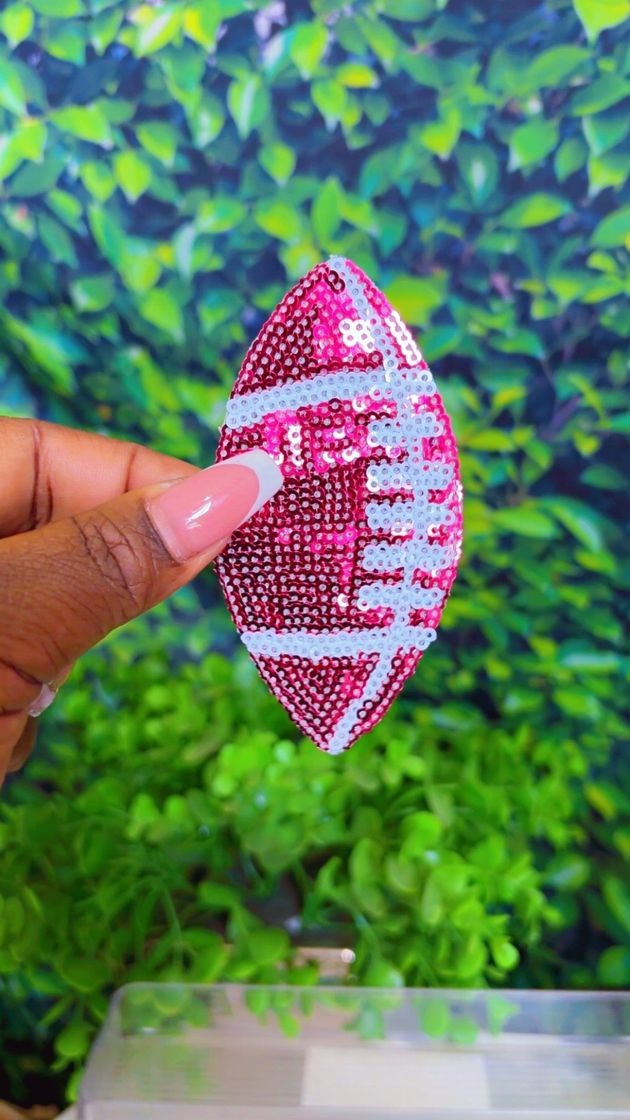 Sequin football iron on my patch🏈 (6 color options)