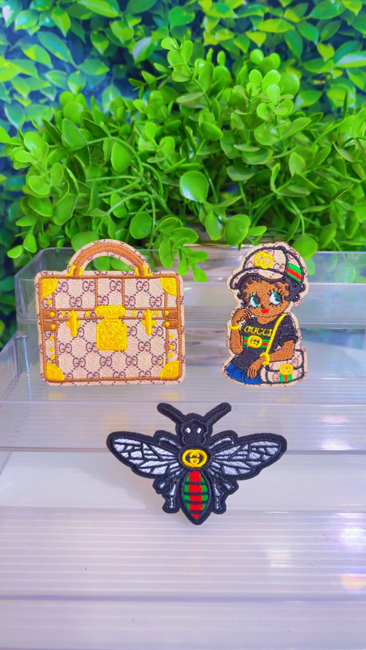 Bumble Bee iron on patch set