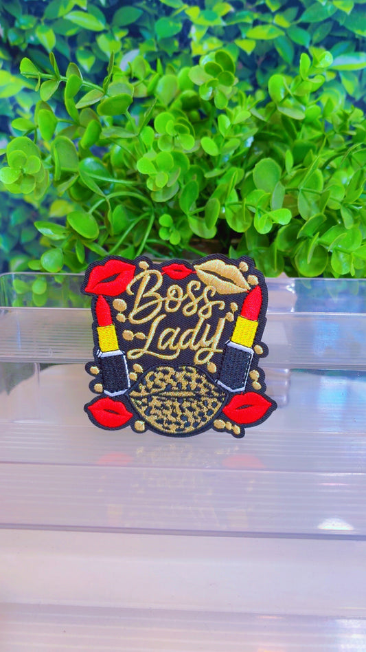 Boss lady iron on patch