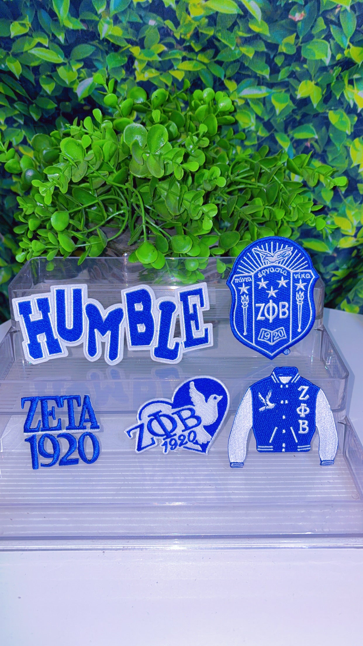 Sorority iron on patch set