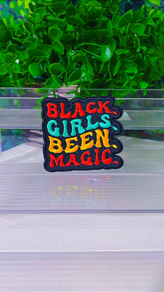 Black girls been magic iron on patch