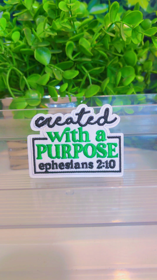 Created with a purpose iron on patch