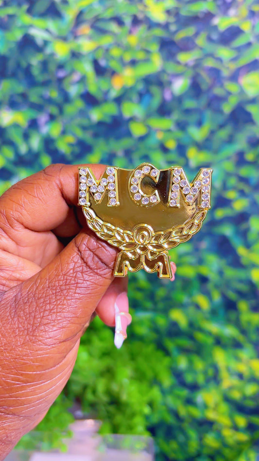 Gold bling brooch