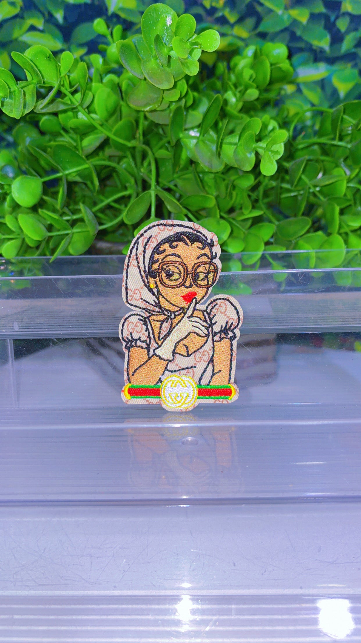 Lux iron on patch lady