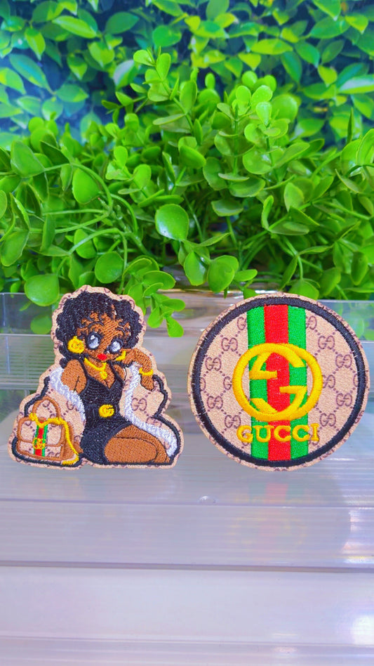 Relaxing Betty iron on patch set