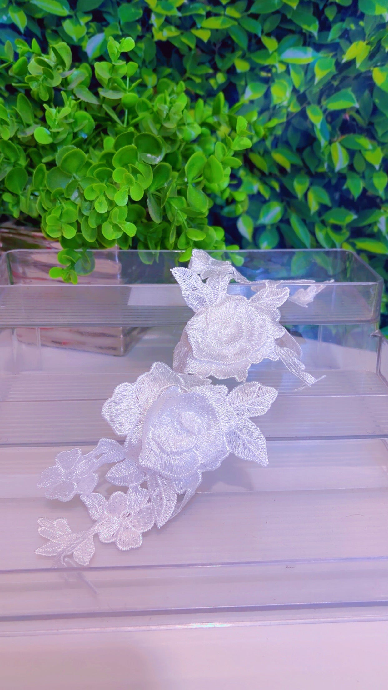 White 3d flower