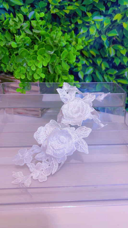 White 3d flower