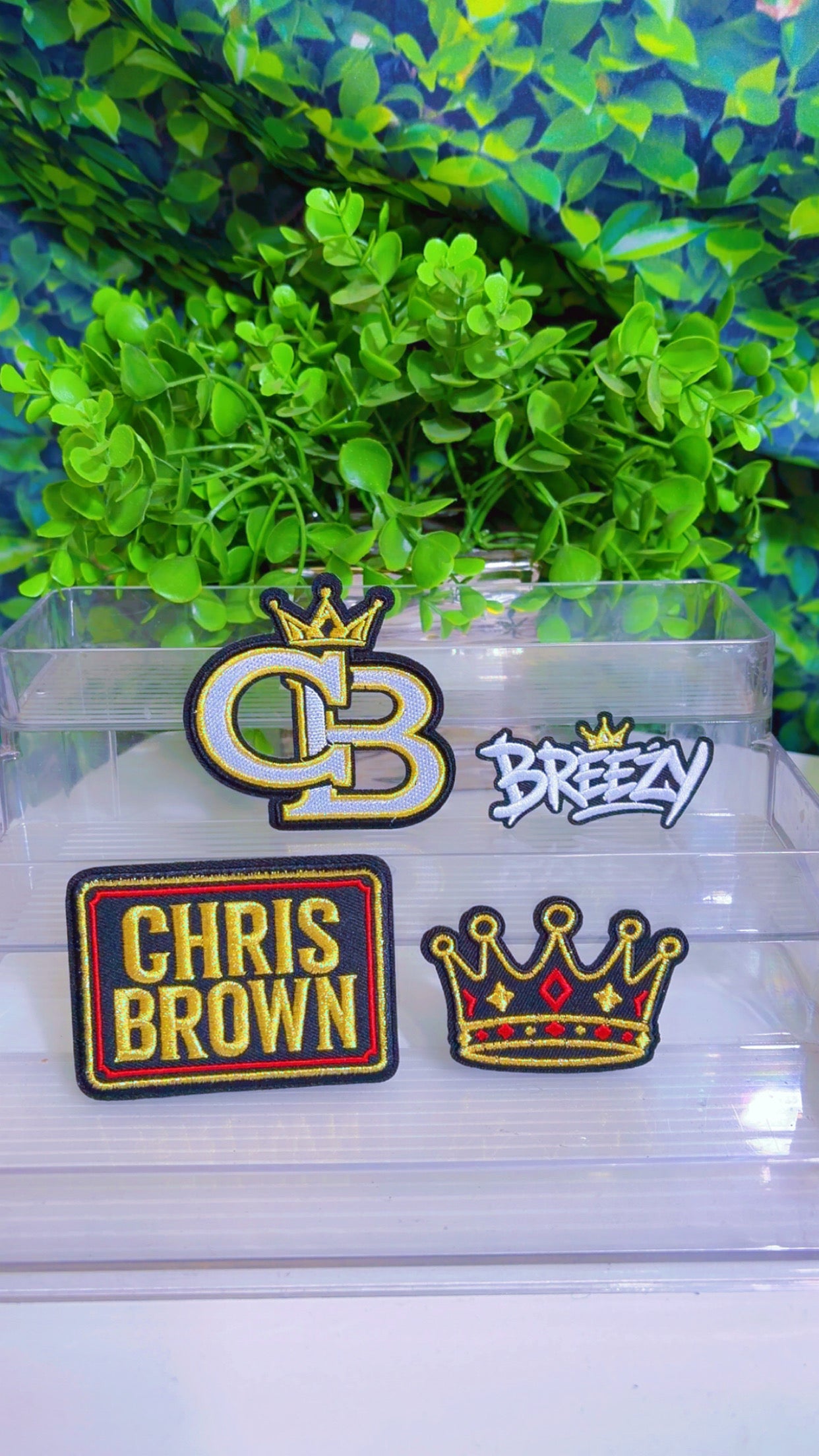 Chris Brown iron on patch set