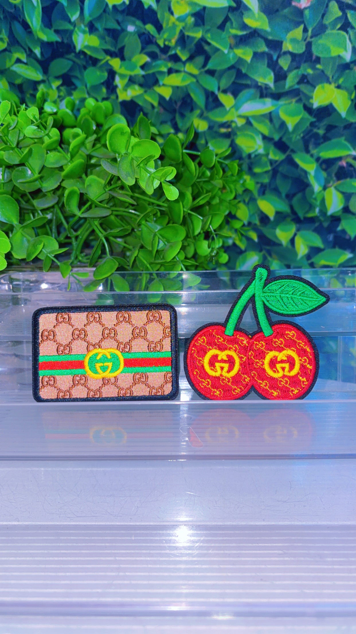 Cherry iron on patch set
