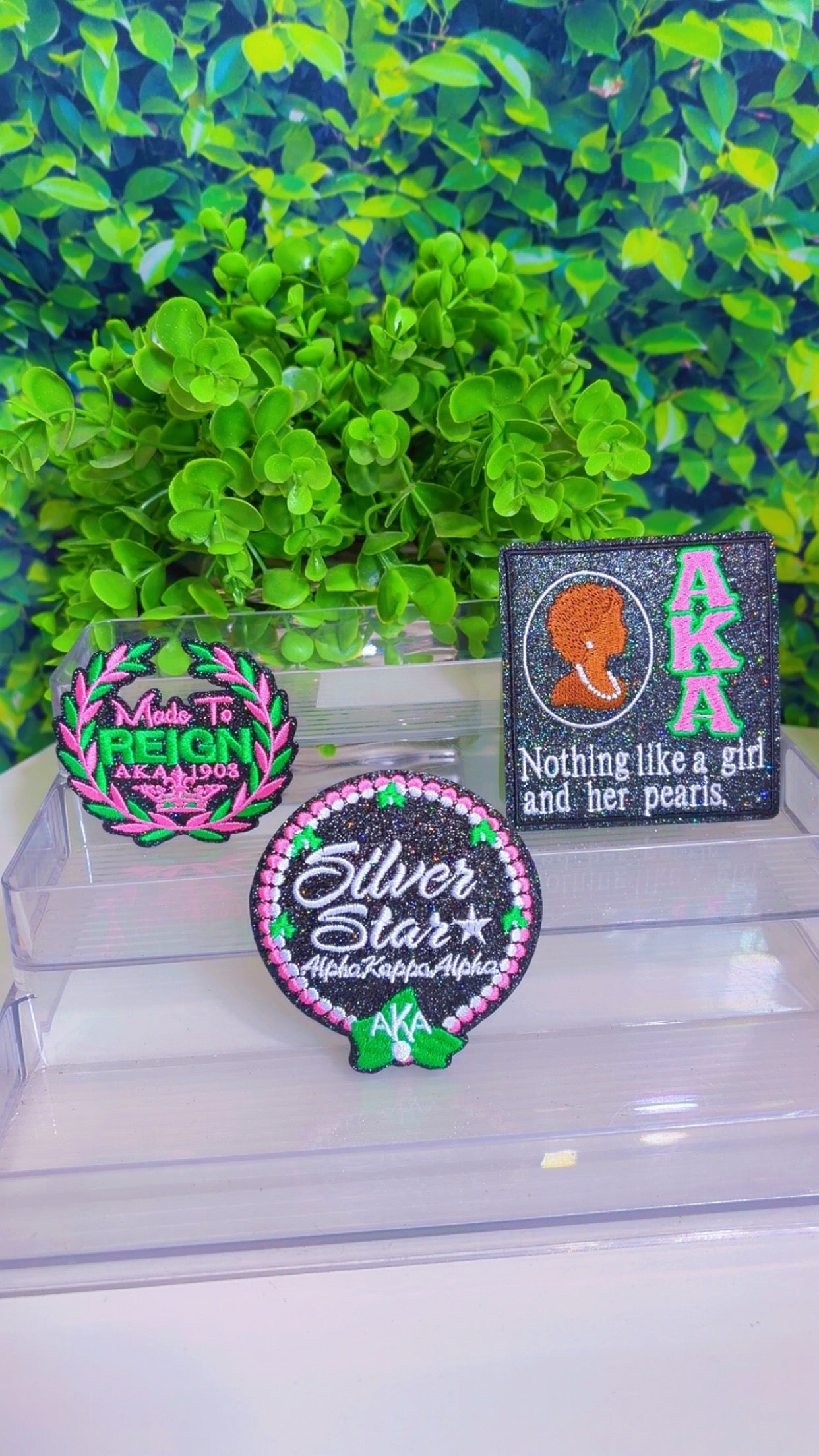 Sorority iron on patch set