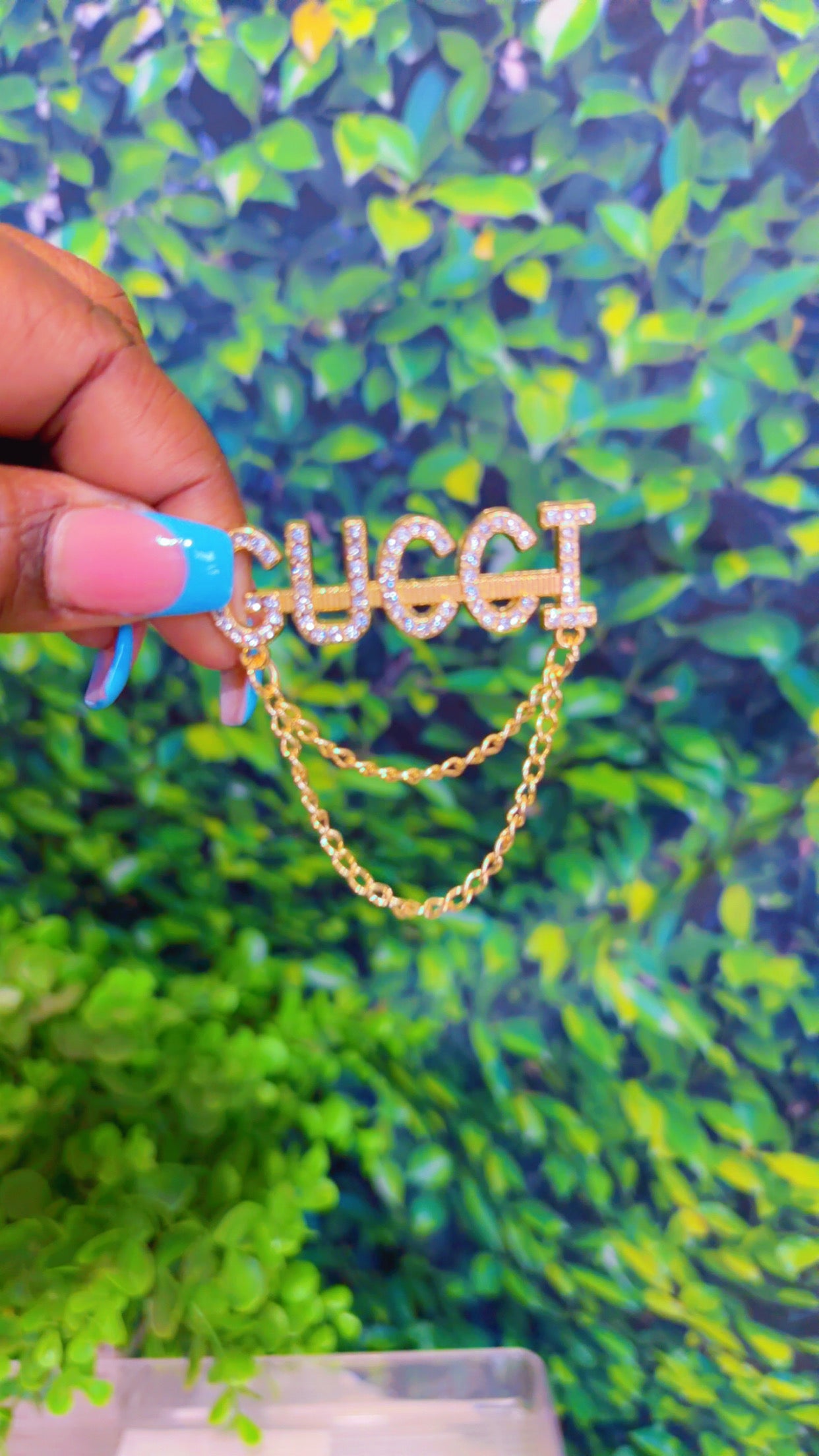 Gold or silver chain bling charm