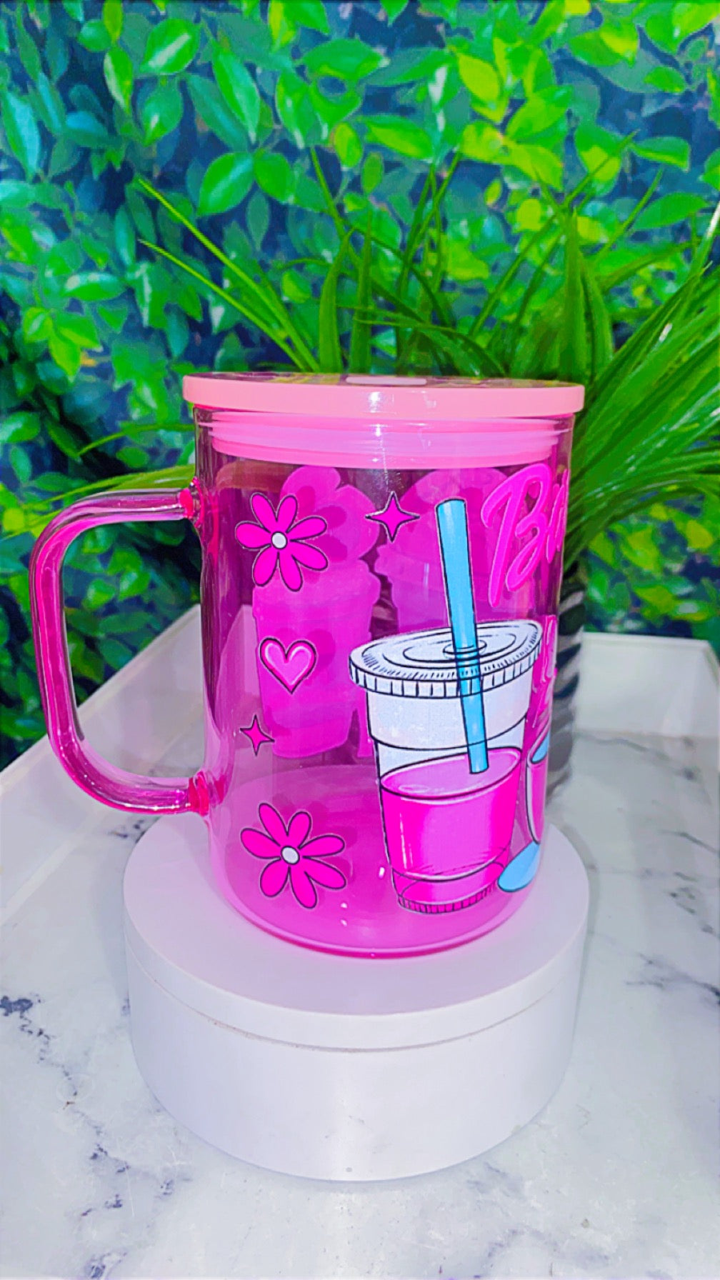 Pink Doll Party Tumbler mug