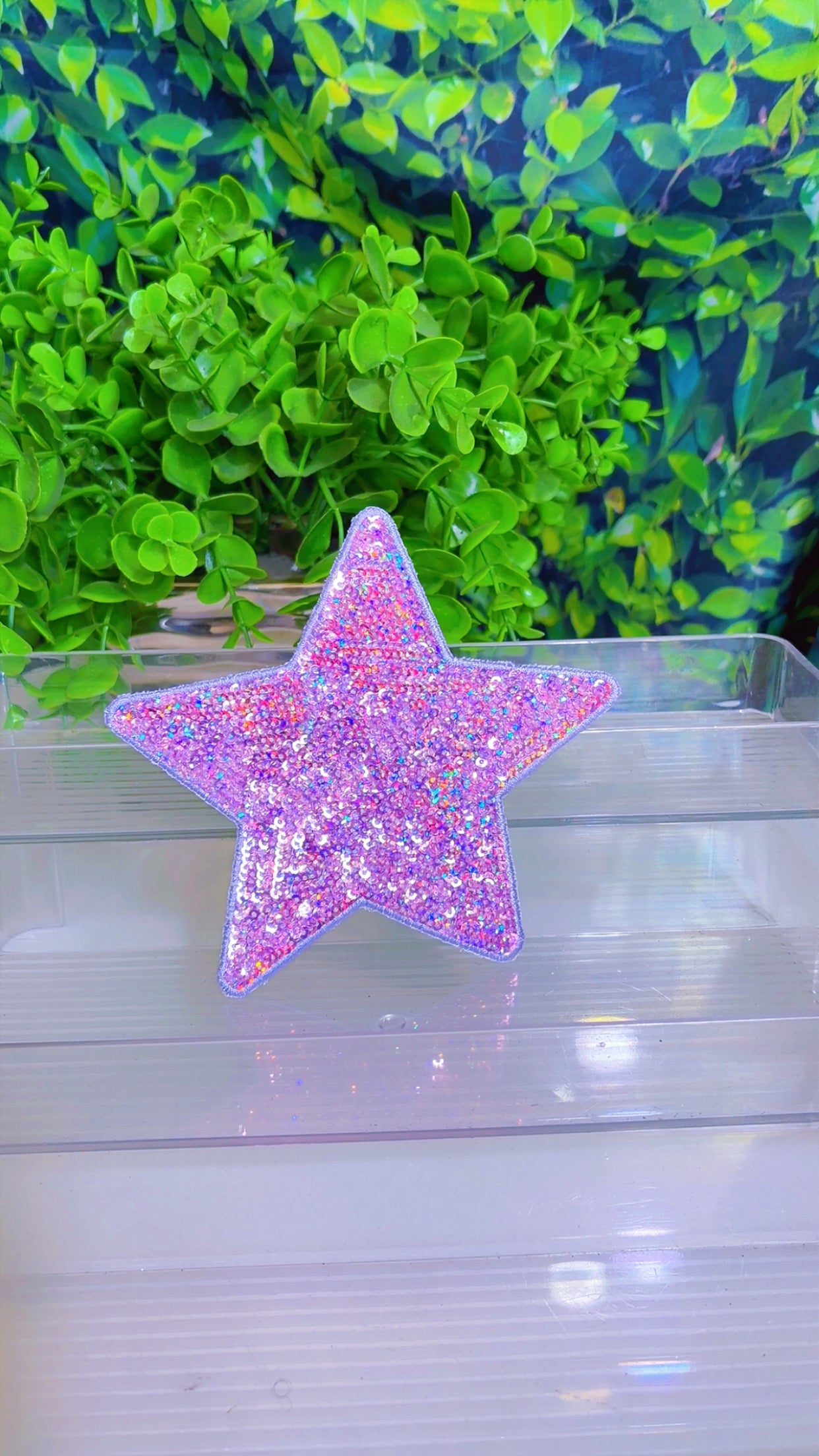Sequin star iron on patch (8 color options)