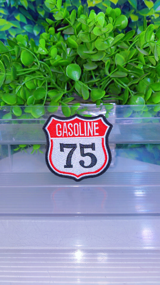 Gasoline 75 iron on patch