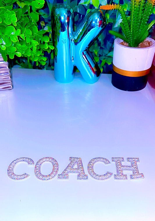 Pearl and rhinestone individual letters (hat not included inspo only)